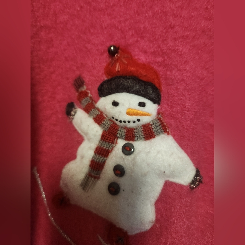 Quacker Factory Sweater 2XL Cardigan Christmas Snowman Wool embellished - Picture 3 of 10